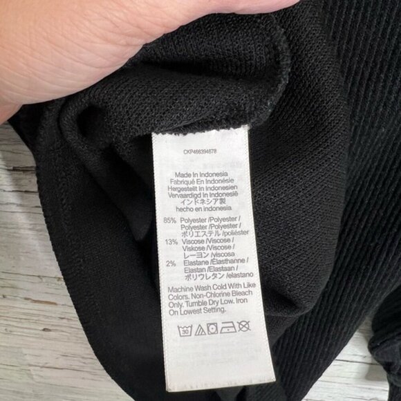 Madewell Ottoman Rib Square Neck Top black size xs - Picture 8 of 8